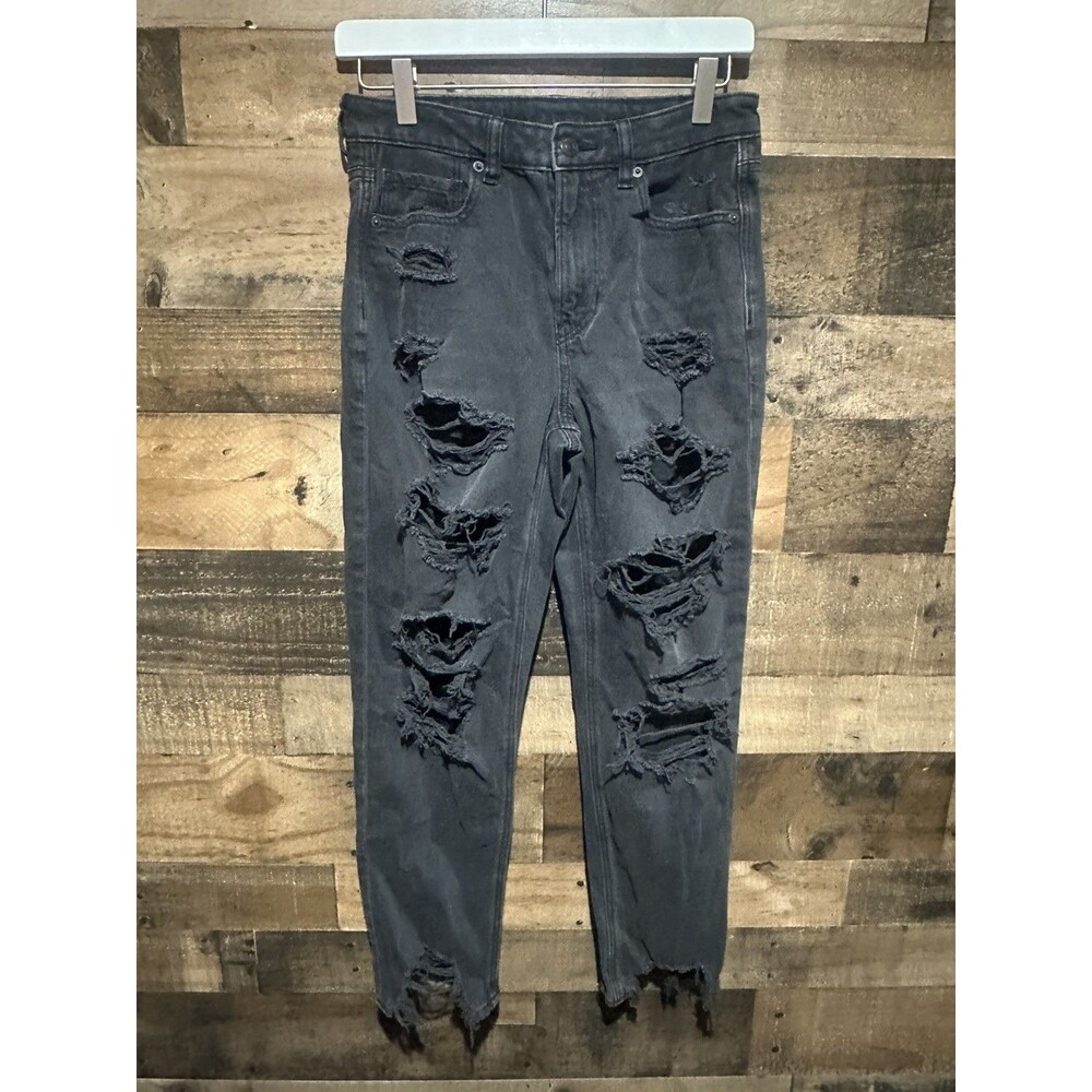 AEO Stigrid Mom Jeans 6 Distressed Womens